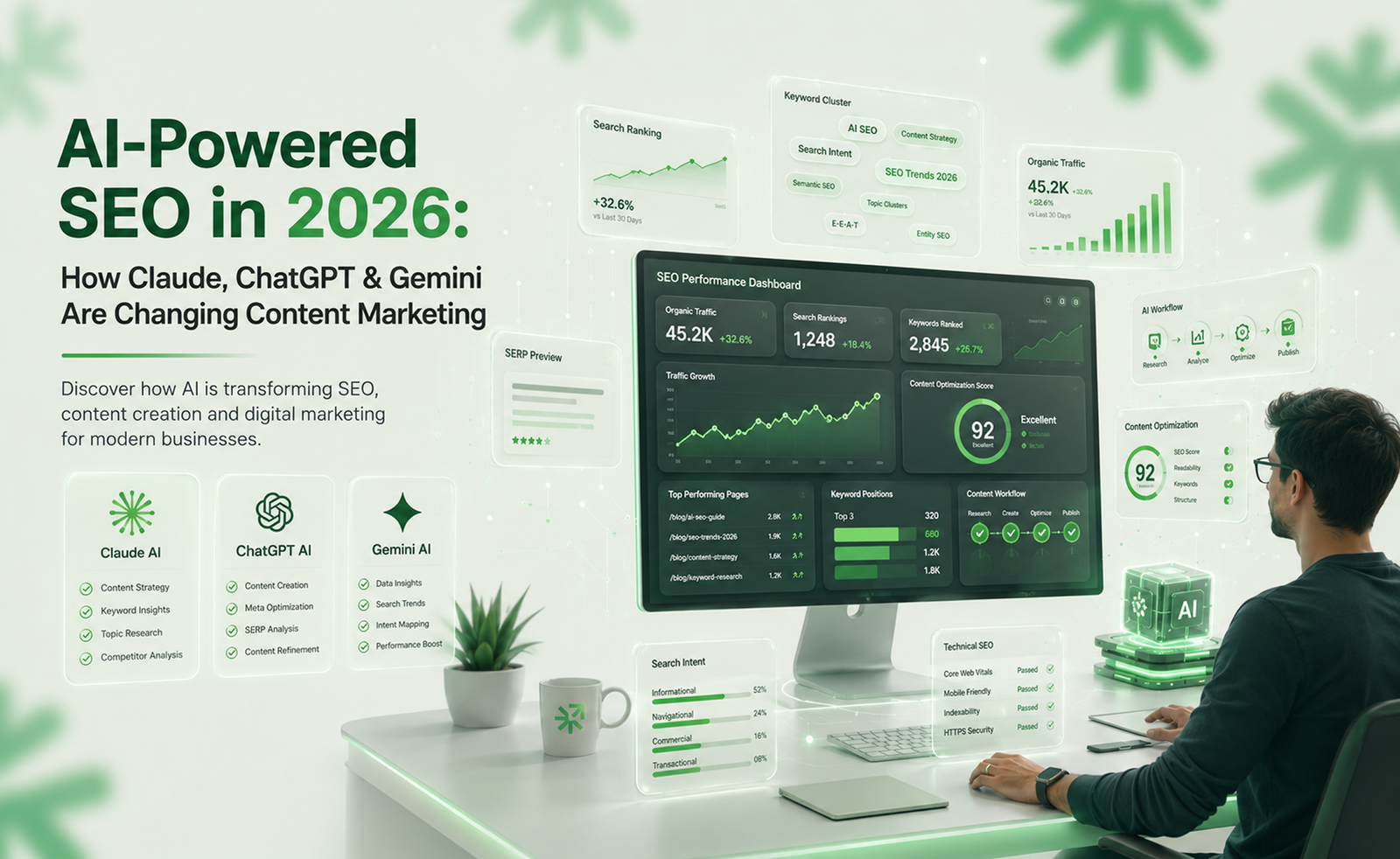AI-Powered SEO in 2026: How Claude, ChatGPT & Gemini Are Changing Content Marketing