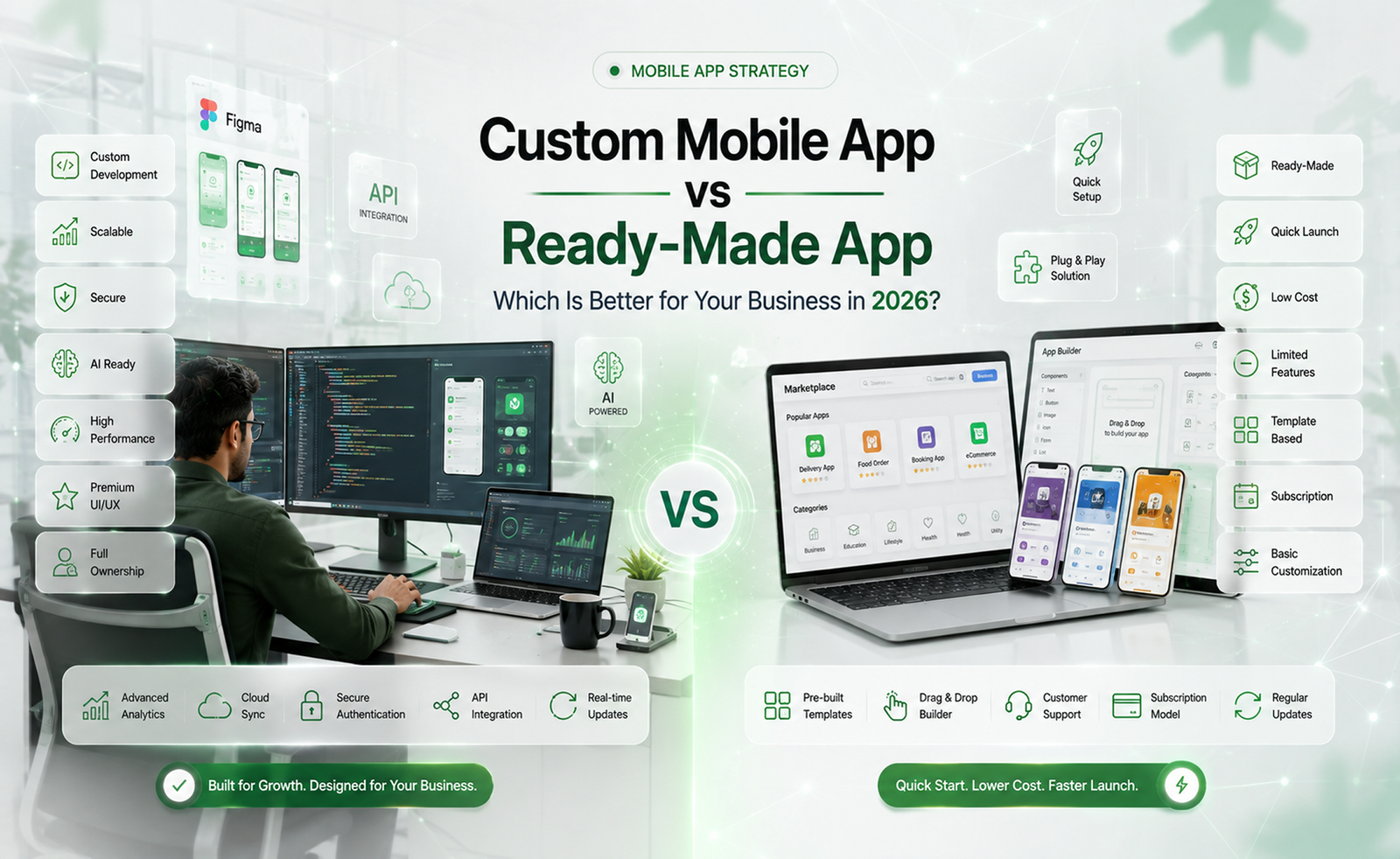 Custom Mobile App vs Ready-Made App: Which Is Better for Your Business in 2026?